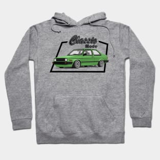 car sedan classic mode green Hoodie